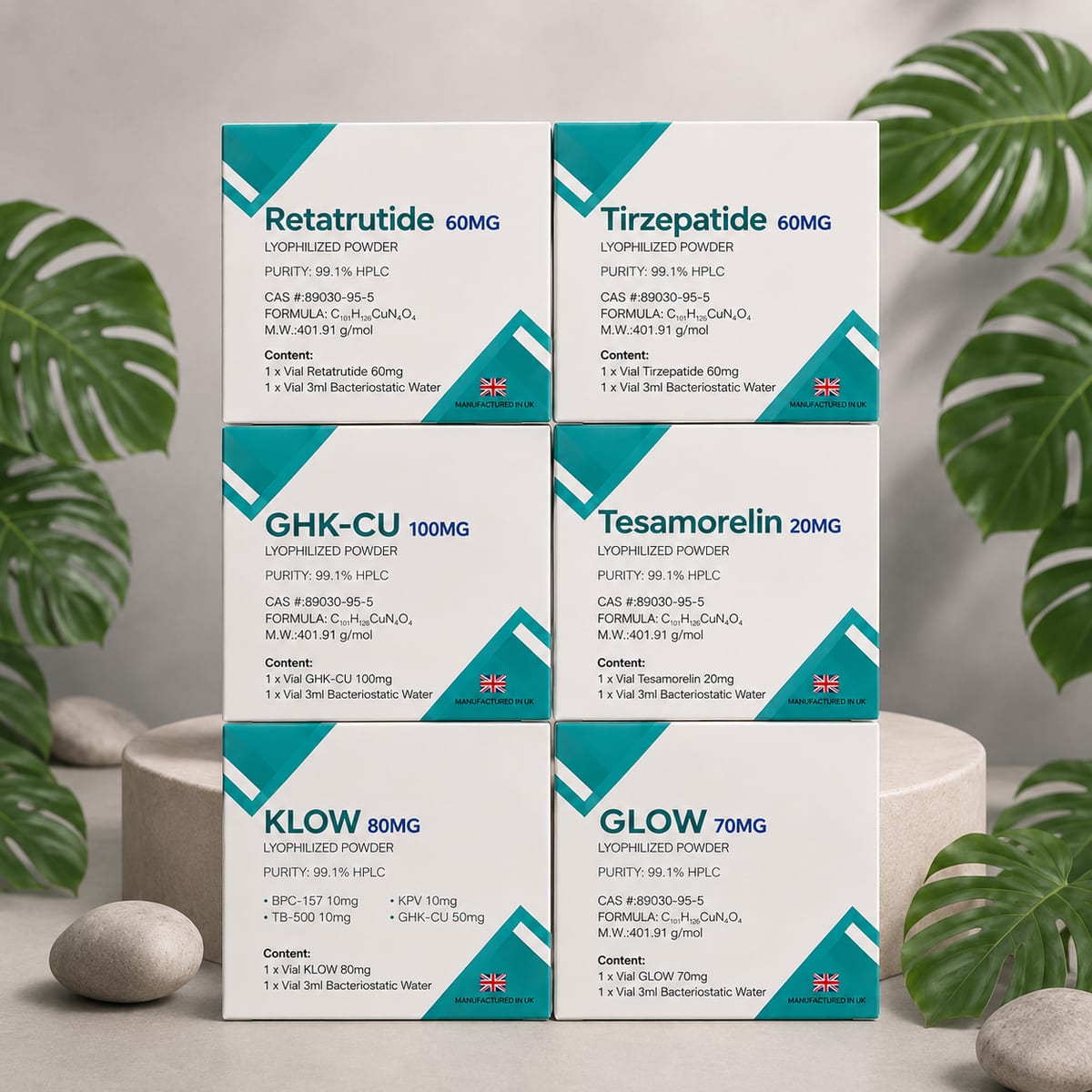 The Best Peptides UK — research peptide box range